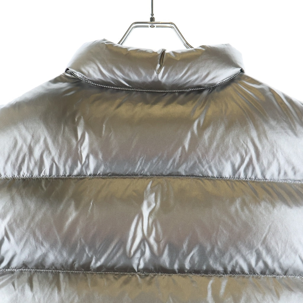 F.C.R.B./F.C.Real Bristol/FCRB(エフシーアールビー/エフシーレアルブリストル) 24AW DOWN VEST ロゴワッペン ジップアップ ナイロン ダウンベスト シルバー FCRB-242026
