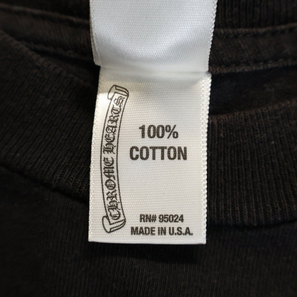 CHROME HEARTS(クロムハーツ) OLD SCROLL LOGO TEE オールド スクロールロゴ クルーネック 長袖Tシャツ ロングスリーブ カットソー ブラック/ホワイト
