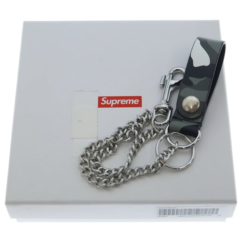 SUPREME(シュプリーム) 25SS Leather Chain Wallet カモフラージュ 迷彩 レザーウォレット 財布 グレー