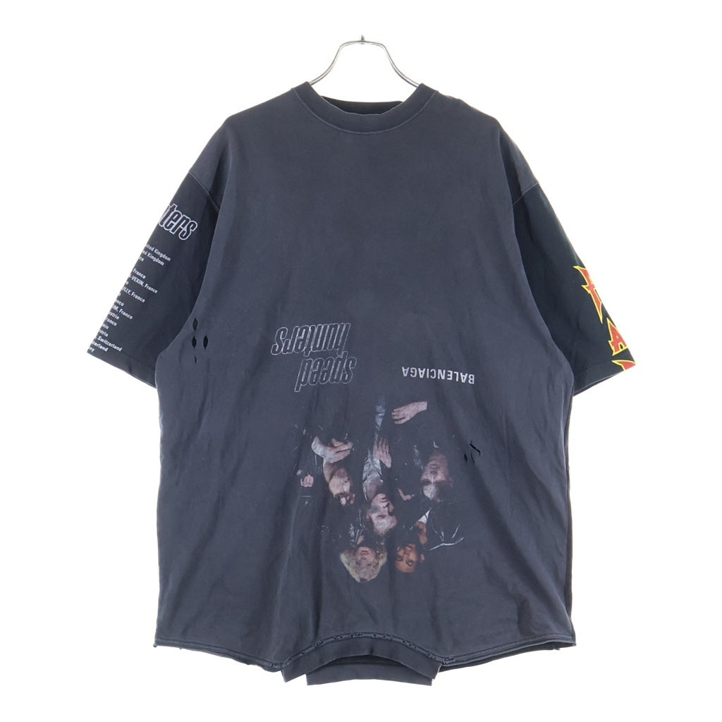 BALENCIAGA(バレンシアガ) SPEED HUNTERS UPSIDE DOWN TSHIRT スピード ハンターズ アップサイド ダウン 半袖Tシャツ カットソー クルーネック ブラック 698811