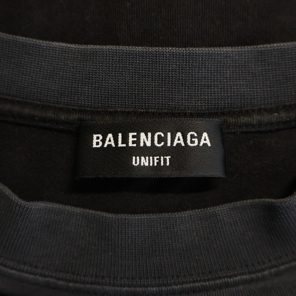 BALENCIAGA(バレンシアガ) SPEED HUNTERS UPSIDE DOWN TSHIRT スピード ハンターズ アップサイド ダウン 半袖Tシャツ カットソー クルーネック ブラック 698811