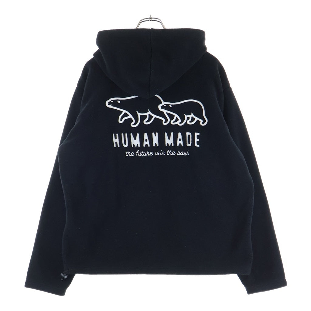 HUMAN MADE(ヒューマンメイド) FLEESE HOODIE フリースプルオーバーパーカー ブルゾン ブラック HM28CS020