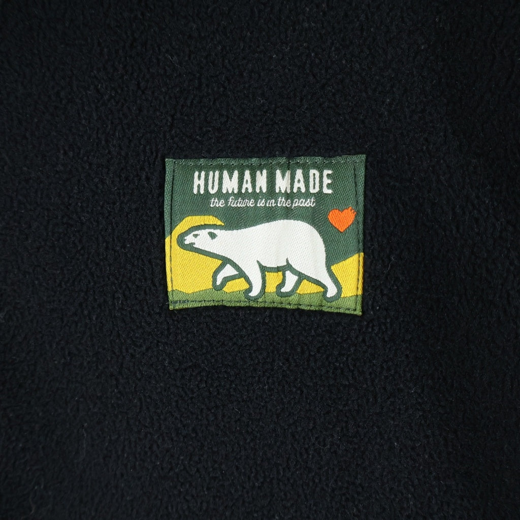 HUMAN MADE(ヒューマンメイド) FLEESE HOODIE フリースプルオーバーパーカー ブルゾン ブラック HM28CS020