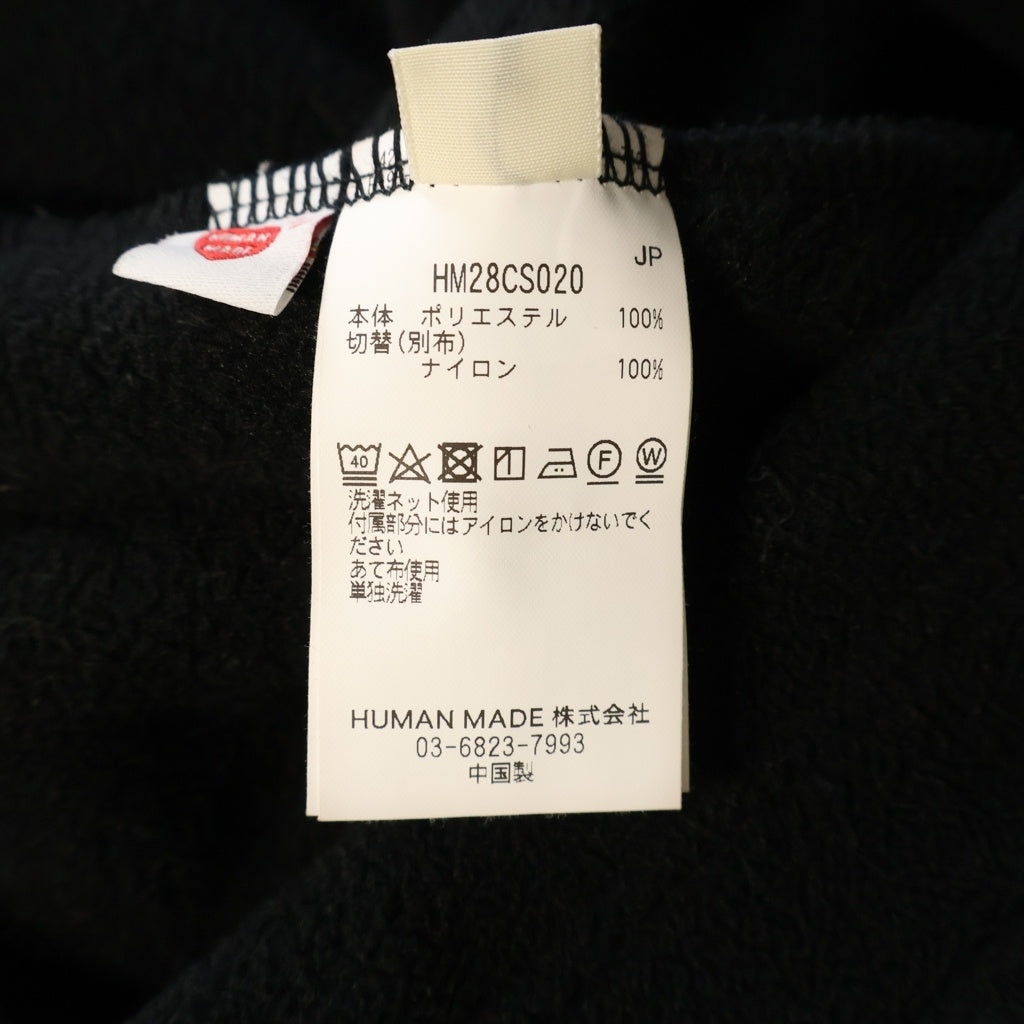 HUMAN MADE(ヒューマンメイド) FLEESE HOODIE フリースプルオーバーパーカー ブルゾン ブラック HM28CS020