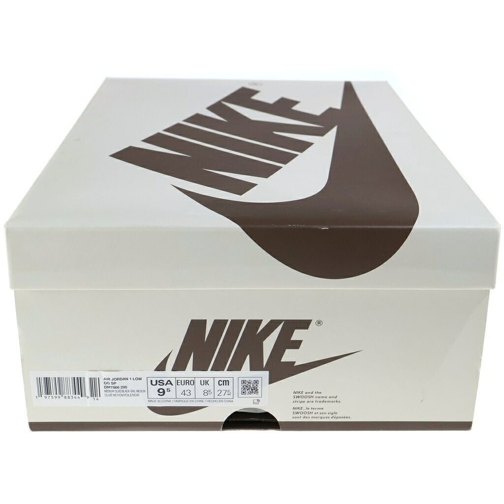 NIKE(ナイキ) ×TRAVIS SCOTT AIR JORDAN 1 LOW OG REVERSE OLIVE トラヴィススコット エアジョーダン1 リバース オリーブ ローカットスニーカー ホワイト/カーキ US9.5/27.5cm DM7866-200