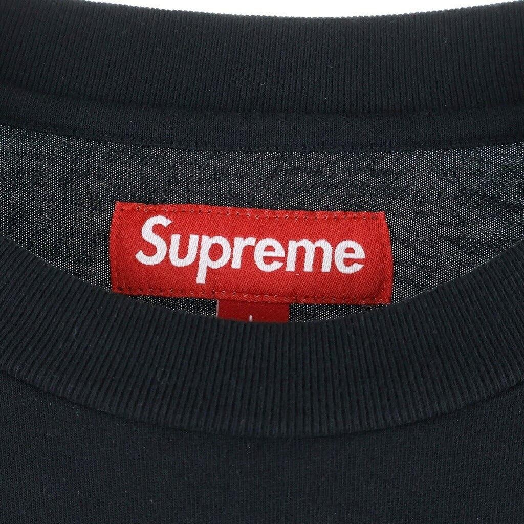 SUPREME(シュプリーム) 24SS Small Box Logo L/S Tee スモールボックスロゴ クルーネック コットン 長袖Tシャツ カットソー ブラック