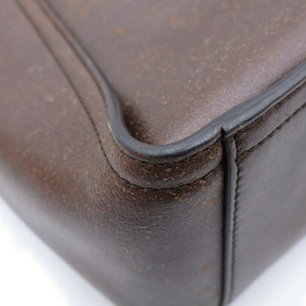 STELLA McCARTNEY(ステラマッカートニー) Logo Plush-Lined Crossbody Tote Bag ロゴ プラッシュライニング ヴィーガンレザー ダメージ加工 ポーチ付き クロスボディ トートバッグ ショルダーバッグ ブラウン