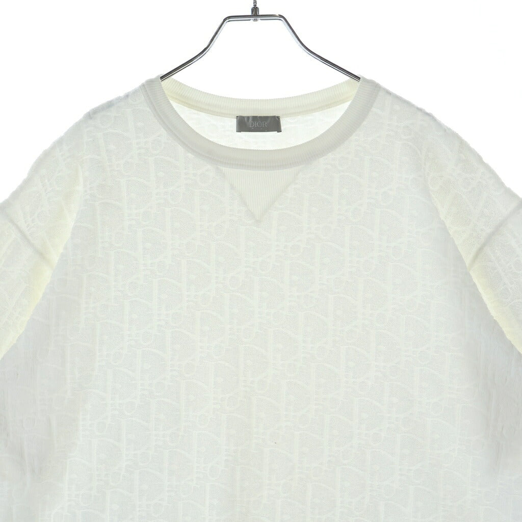 DIOR(ディオール) Oblique Terry Cotton T-Shirt オブリーク テリーコットン 半袖Tシャツ ホワイト 113J692A0614