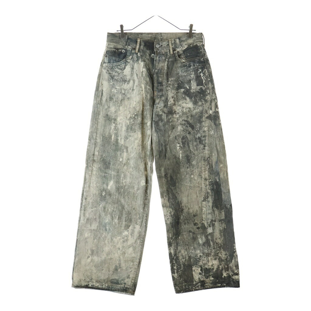 Acne Studios(アクネ ストゥディオズ) 1981M ペイント スプラッター 転写デザイン ボタンフライ バギー デニムパンツ マルチ FN-MN-TROU000959