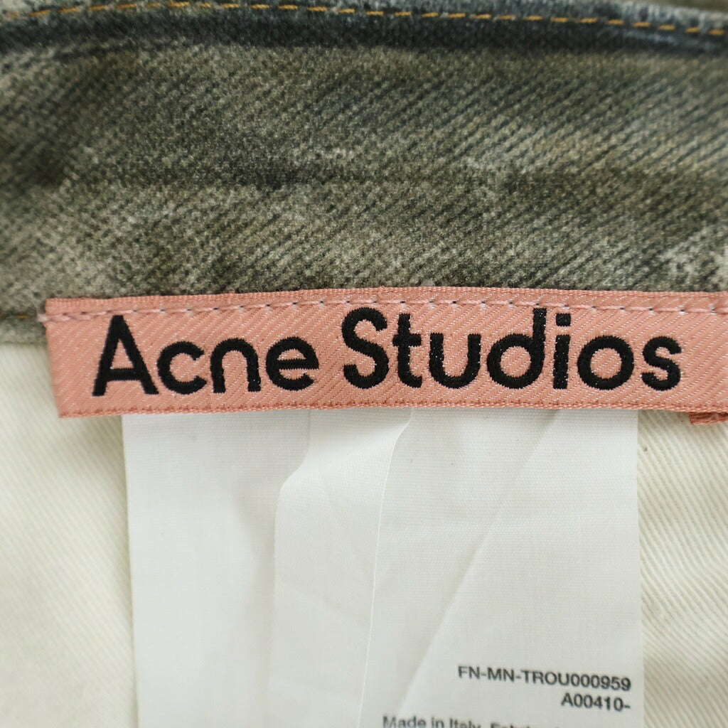 Acne Studios(アクネ ストゥディオズ) 1981M ペイント スプラッター 転写デザイン ボタンフライ バギー デニムパンツ マルチ FN-MN-TROU000959