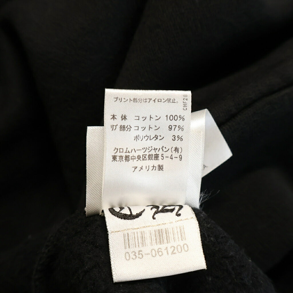 CHROME HEARTS(クロムハーツ) SWTSHRT PLVR 袖フローラルバックホースシュープリントスウェット パーカー ブラック