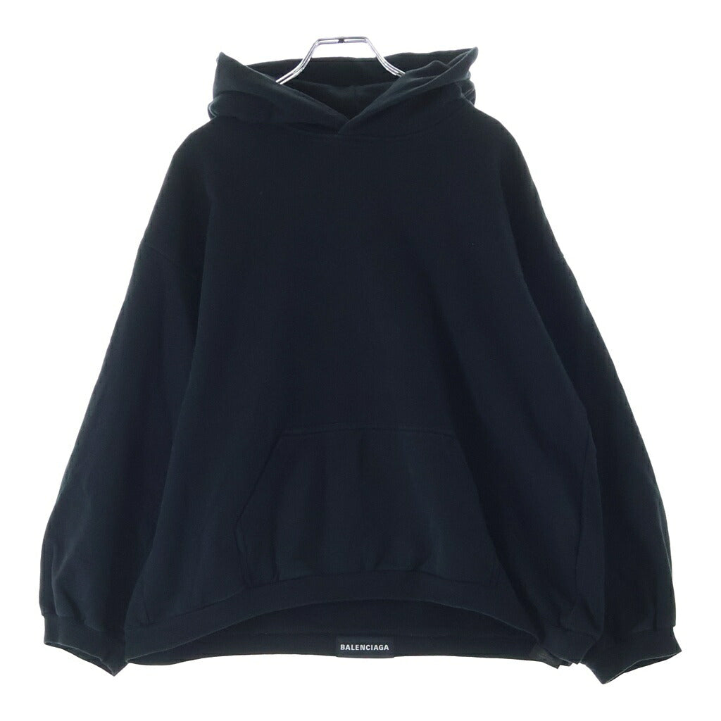 BALENCIAGA(バレンシアガ) ロゴ タグ ビック シルエット フーディ パーカー ブラック