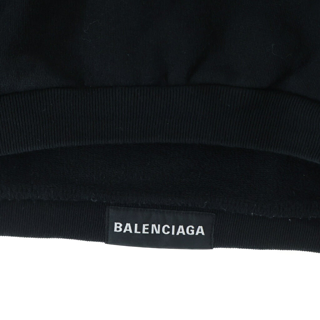 BALENCIAGA(バレンシアガ) ロゴ タグ ビック シルエット フーディ パーカー ブラック