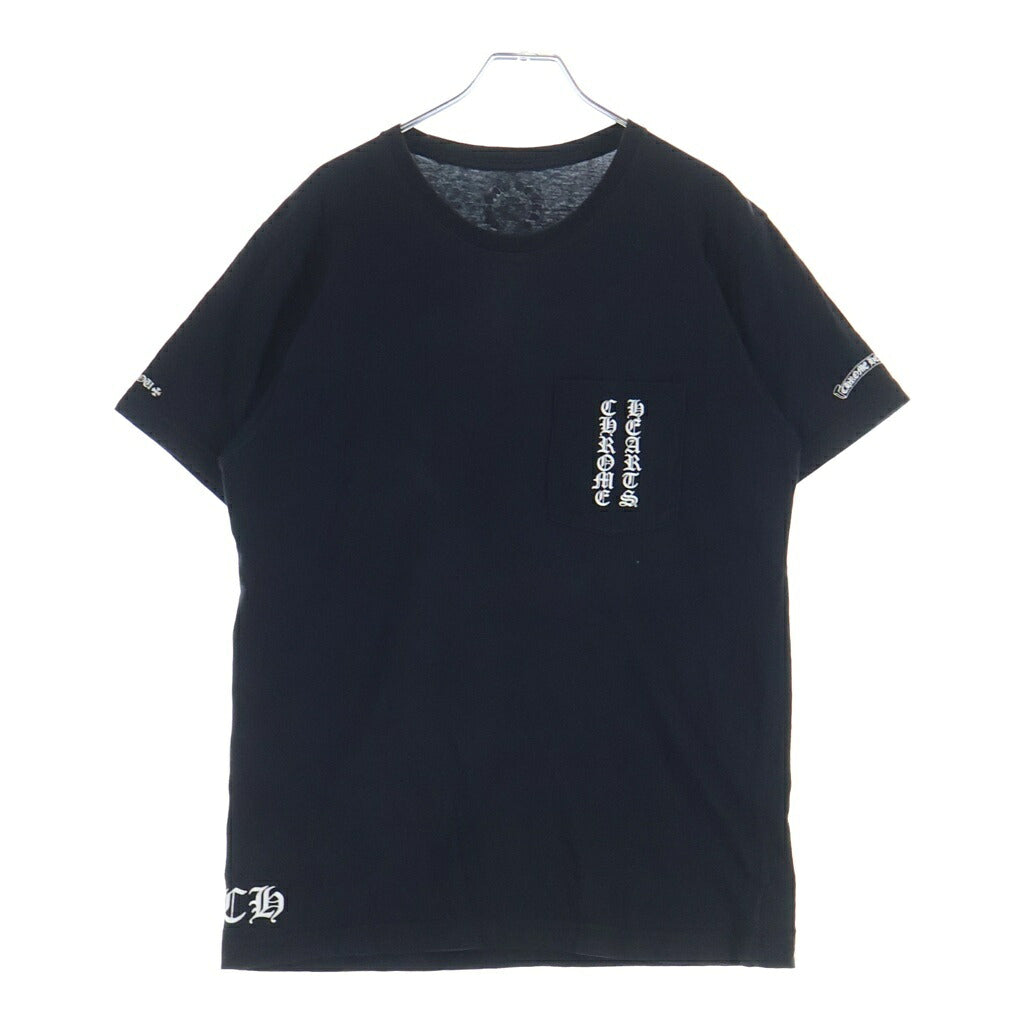 CHROME HEARTS(クロムハーツ) OLD スクロールラベル 半袖Tシャツ カットソー クルーネック ブラック