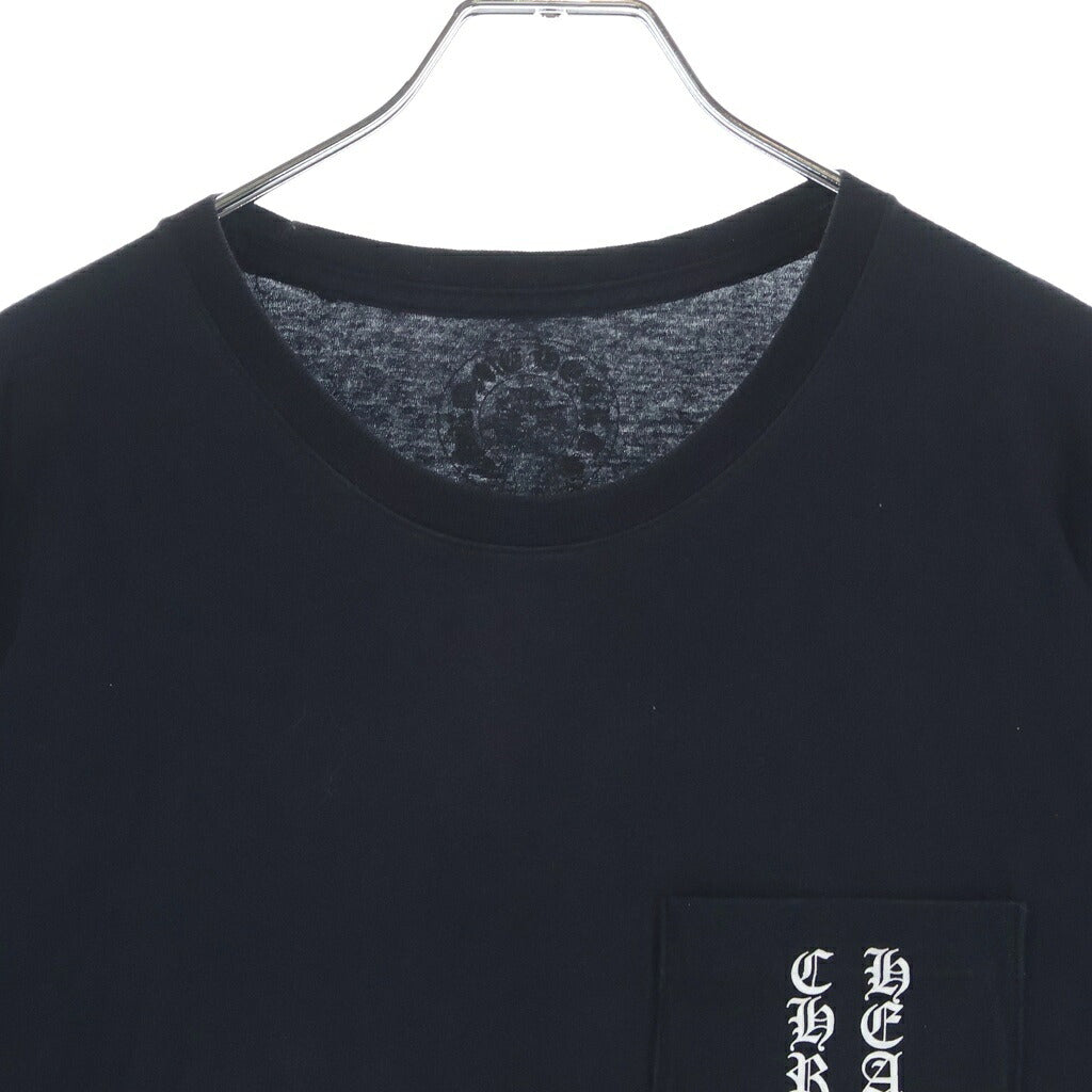 CHROME HEARTS(クロムハーツ) OLD スクロールラベル 半袖Tシャツ カットソー クルーネック ブラック