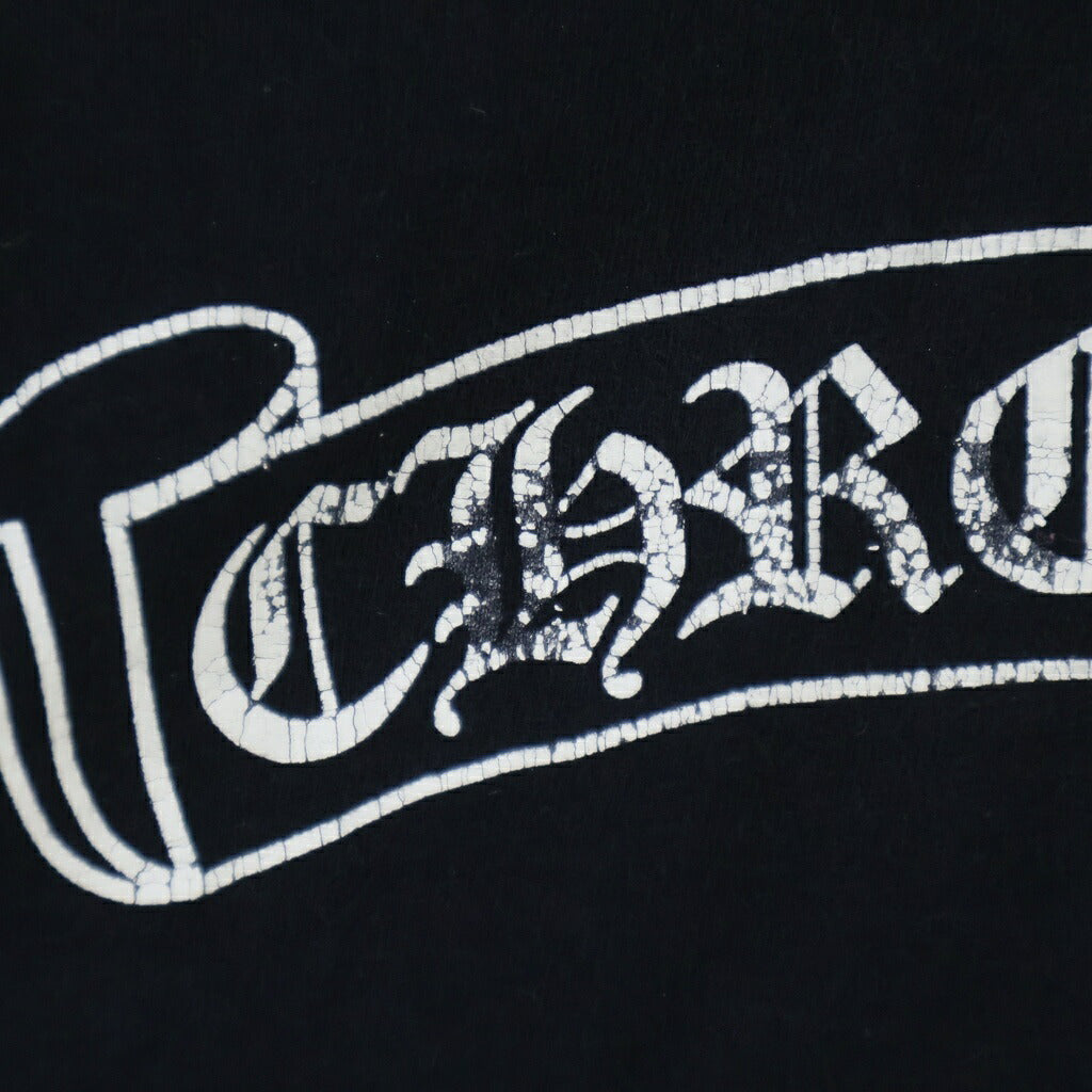 CHROME HEARTS(クロムハーツ) OLD スクロールラベル 半袖Tシャツ カットソー クルーネック ブラック