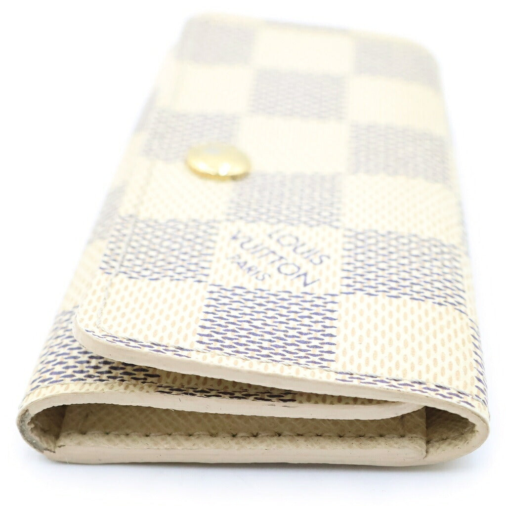 LOUIS VUITTON(ルイヴィトン) ダミエ アズール ミュルティクレ ゴールド金具 4連 キーケース アイボリー N60020