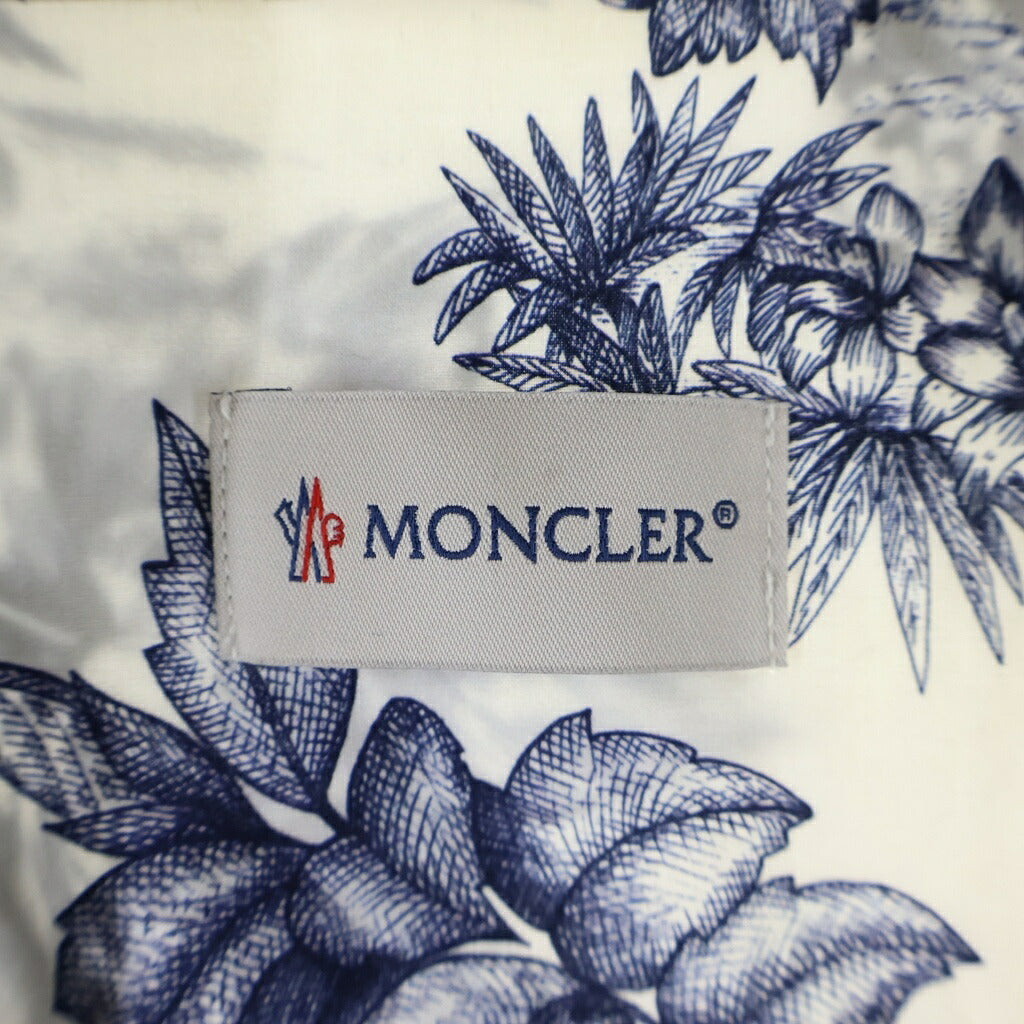 MONCLER(モンクレール) SHORT-SLEEVE SHIRT ロゴパッチ レギュラーカラー 半袖柄シャツ ホワイト L10912F00047