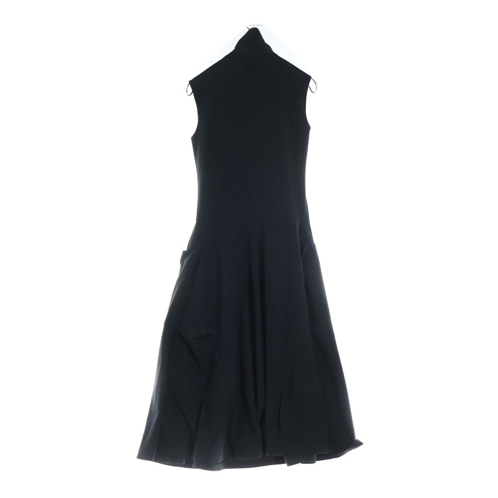Y-3(ワイスリー) W VENT DRESS ベンテッド ハーフジップ マルチポケット ノースリーブ ワンピース ドレス ブラック レディース JI7087