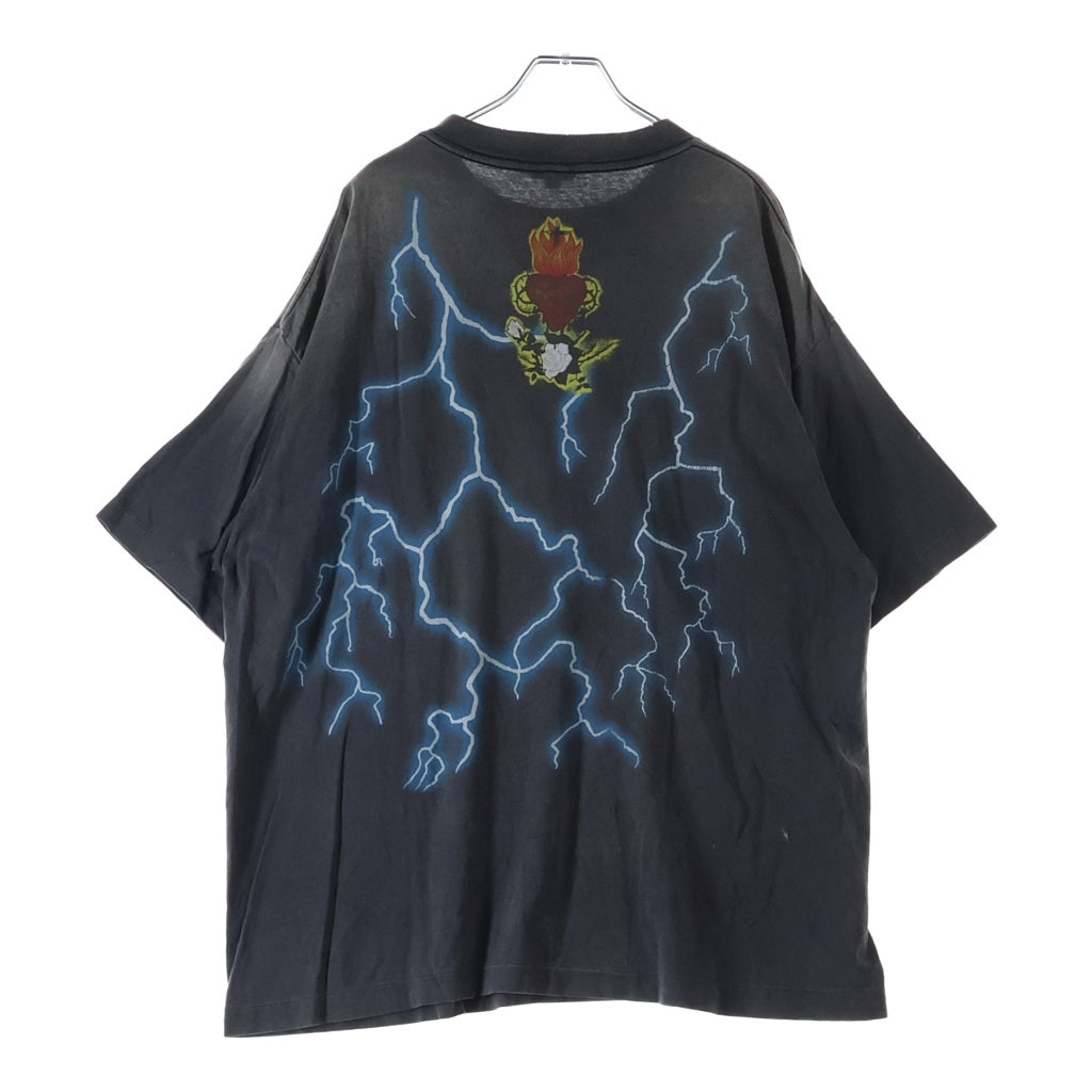 SAINT MICHAEL(セントマイケル) 25SS SS TEE MARIA マリア ヴィンテージ加工 両面サンダープリントTシャツ 半袖クルーネックカットソー グレー SM-HR8-0000-011