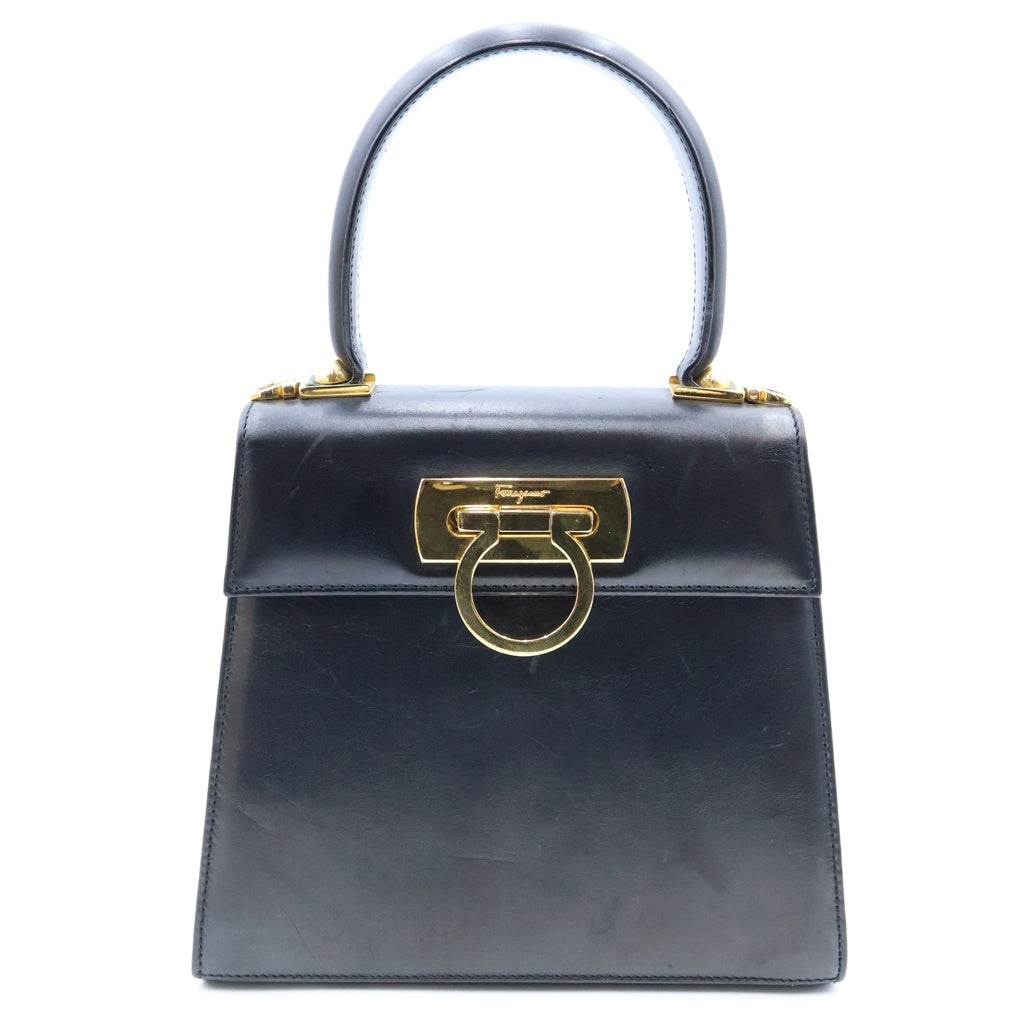 Salvatore Ferragamo(サルヴァトーレ フェラガモ) ガンチーニ2WAYハンドバッグ ショルダーバッグ 2WAY レザー ブラック AQ212193 レディース