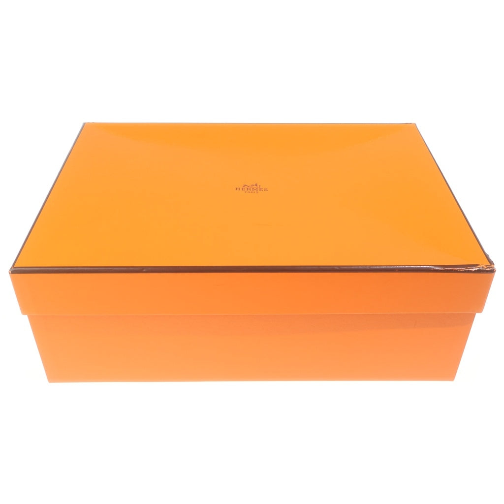 HERMES(エルメス) サントリーニ Hロゴ レザー アンクルストラップ フラットサンダル シューズ シルバー金具 ピンク レディース