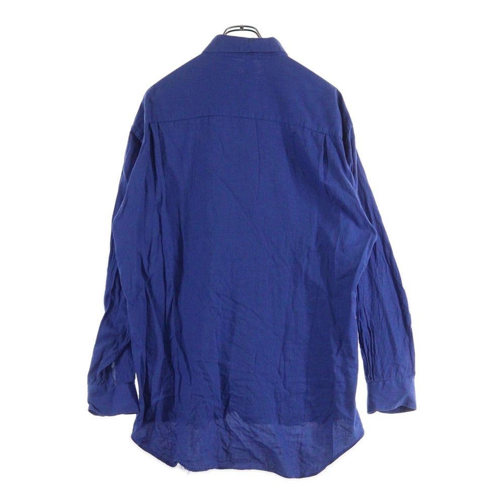Christian Dior(クリスチャンディオール) オープンカラー コットン 長袖 開襟シャツ ブルー