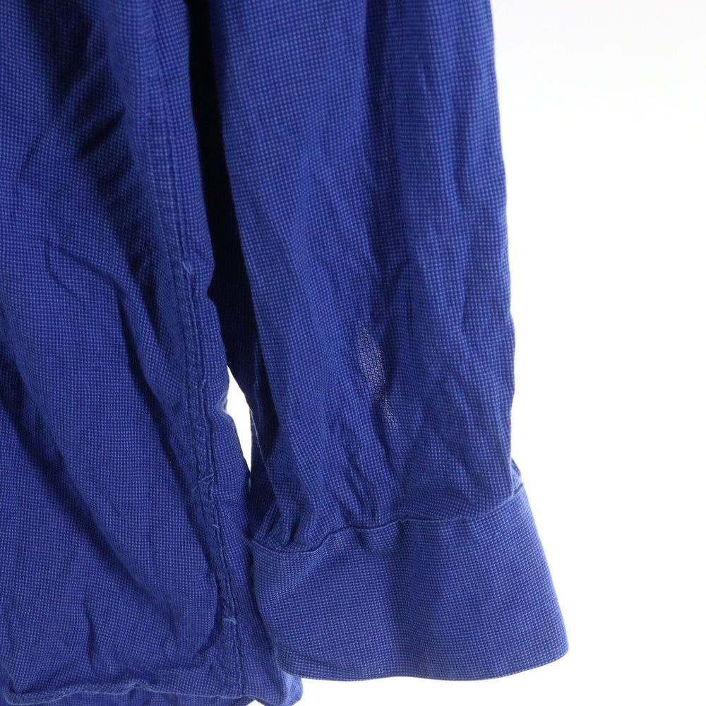 Christian Dior(クリスチャンディオール) オープンカラー コットン 長袖 開襟シャツ ブルー