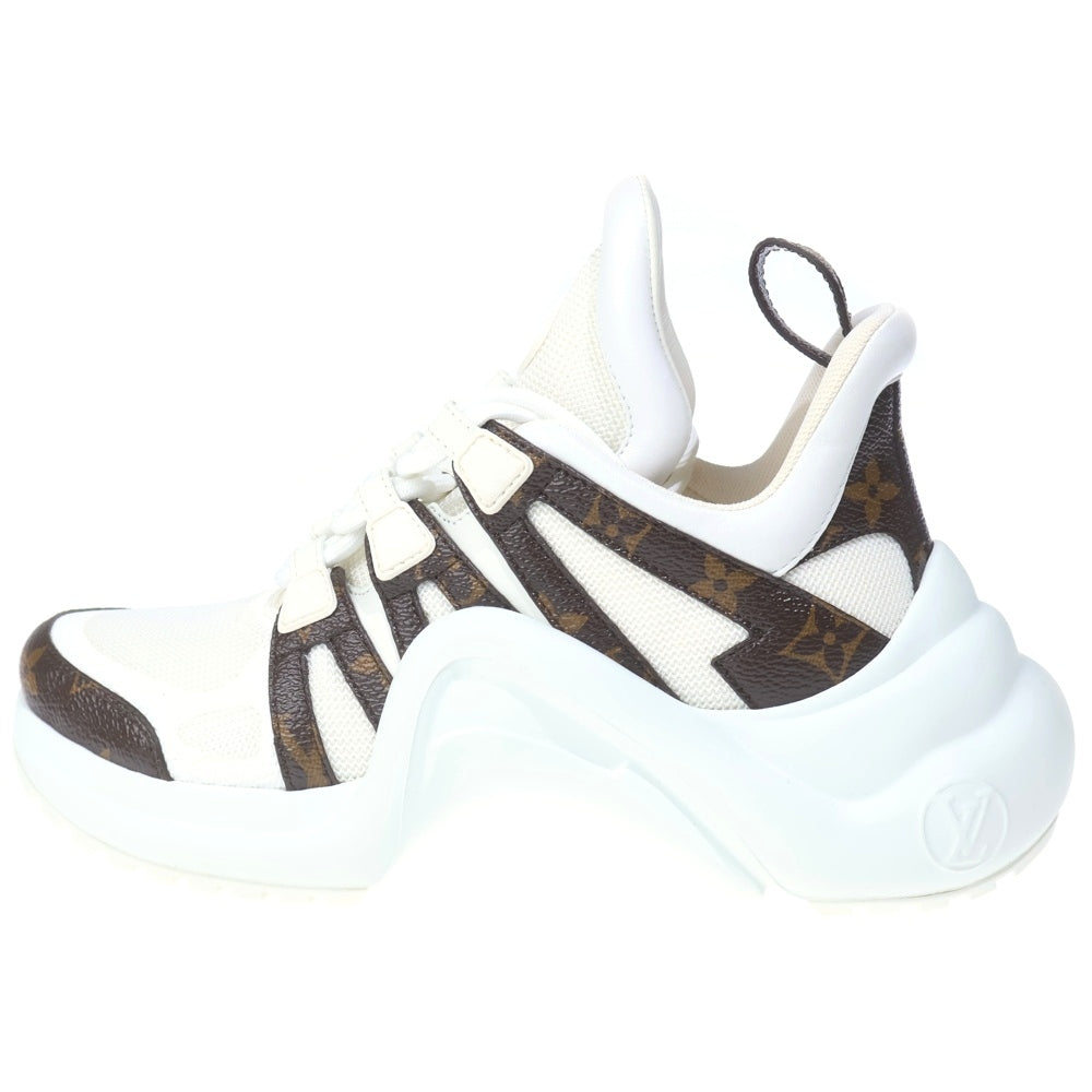 LOUIS VUITTON(ルイヴィトン) LVアークライト ライン モノグラム レースアップ ハイカットシューズ スニーカー ホワイト/ブラウン レディース
