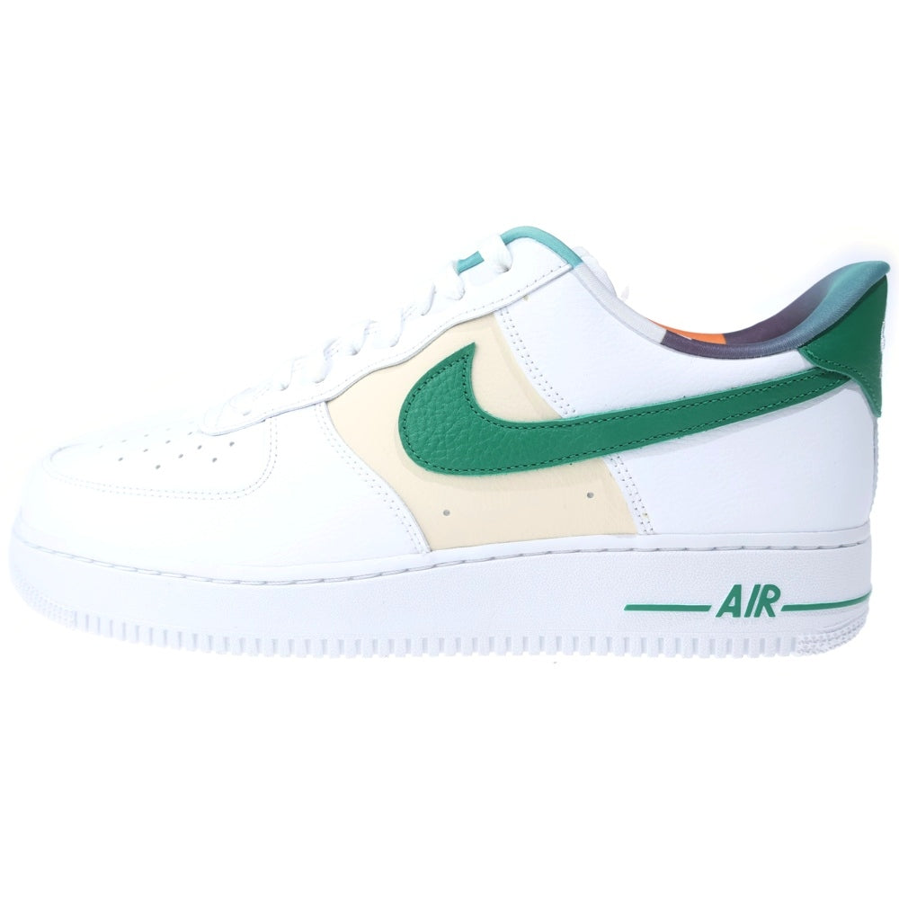 NIKE(ナイキ) AIR FORCE 1 07 LV8 EMB DM0109-100 エアフォース1 ローカットスニーカー US11.5/29.5cm ホワイト/グリーン