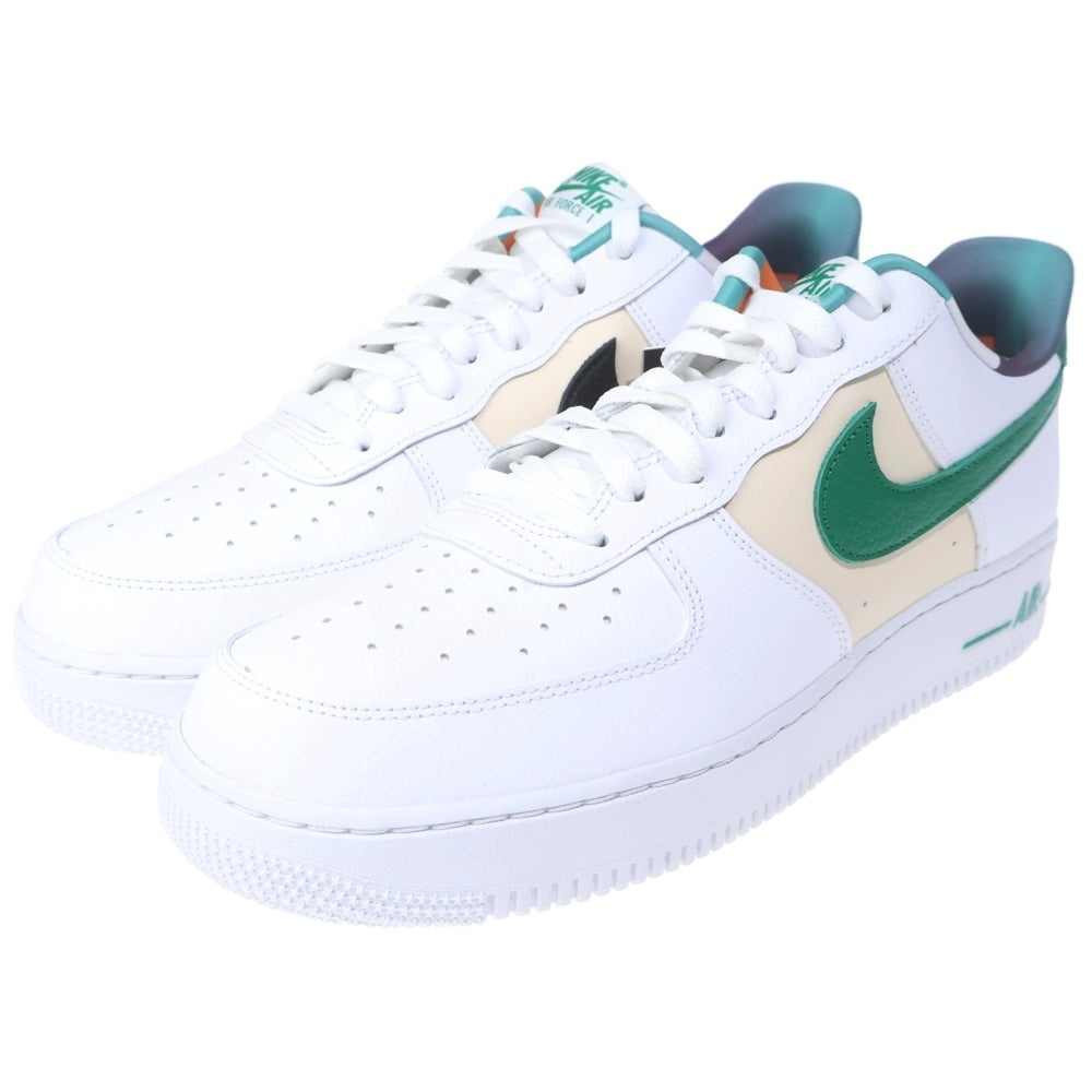 NIKE(ナイキ) AIR FORCE 1 07 LV8 EMB DM0109-100 エアフォース1 ローカットスニーカー US11.5/29.5cm ホワイト/グリーン