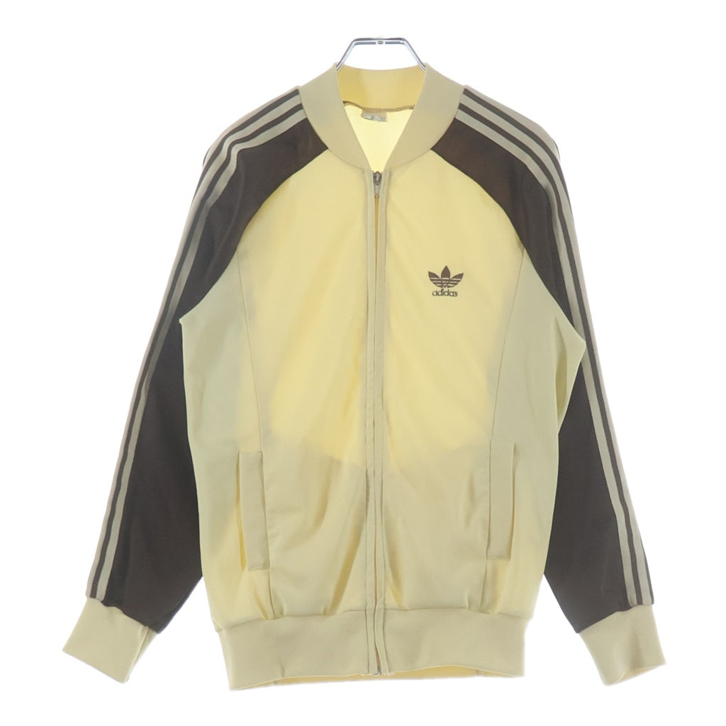 adidas(アディダス) 80S VINTAGE Track Jacket トレフォイルロゴ ジップアップ トラックジャケット イエロー/ブラウン