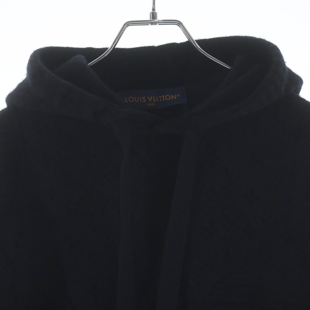 LOUIS VUITTON(ルイヴィトン) 25SS モノグラム グラフィック ジャガード ウール フリース プルオーバー パーカー フーディー ブラック RM251M SDL HSN83W