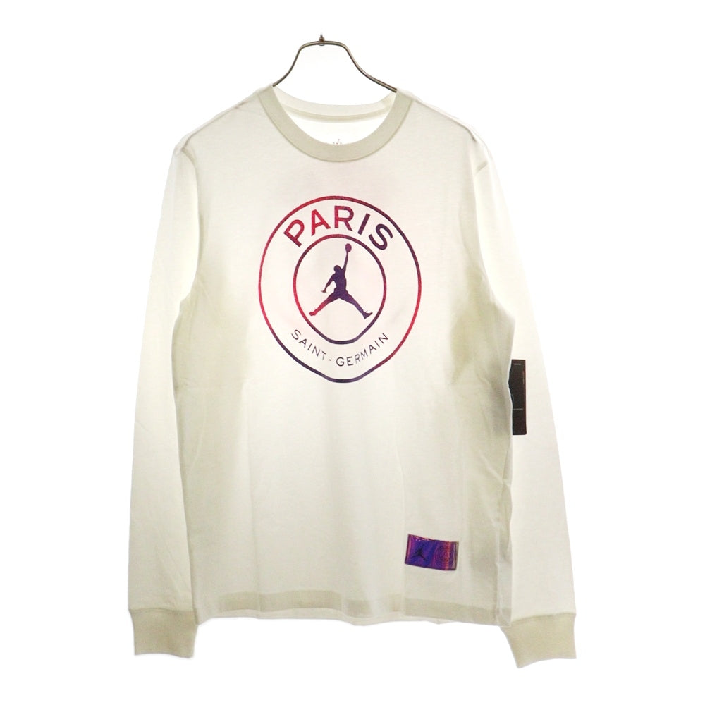 NIKE(ナイキ) JORDAN BRAND AS M J PSG LS TEE 両面プリント クルーネック長袖Tシャツカットソー ホワイト CZ0794-100