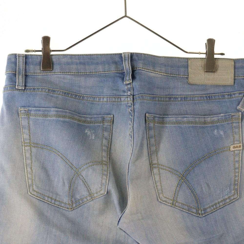 GAS(ガス) MORRISON SHORT ダメージ加工 ショーツ ハーフパンツ インディゴ