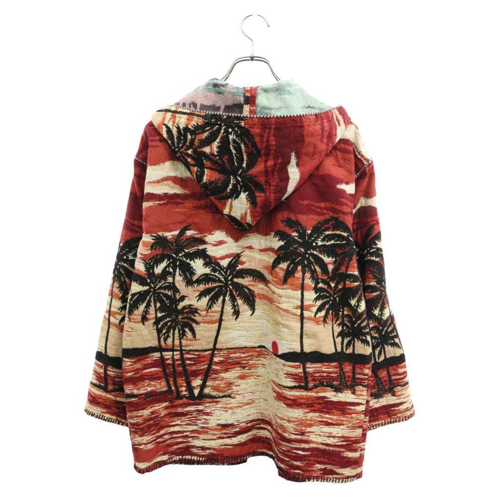 SAINT LAURENT PARIS(サンローランパリ) 16SS 417953 Y985L パームツリージャカード総柄フーデッドブルゾン ジャケット マルチ