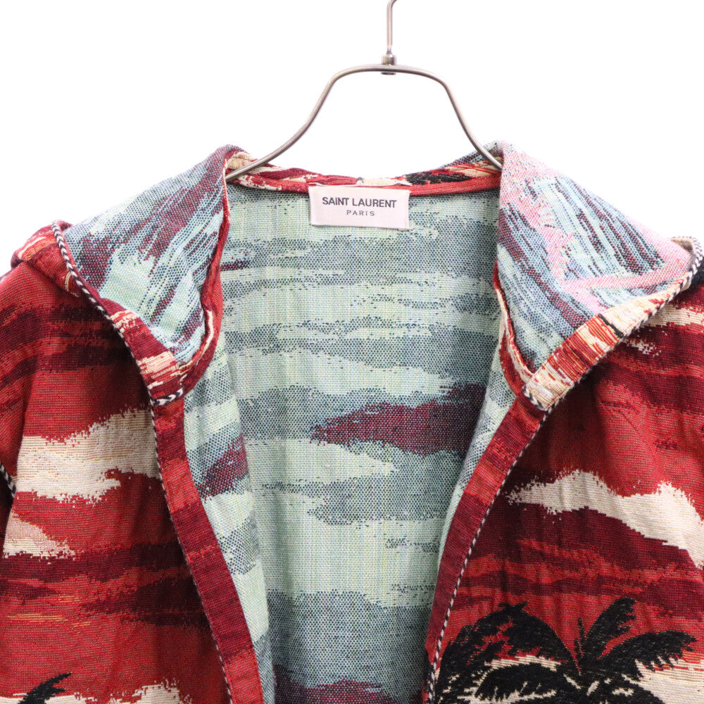 SAINT LAURENT PARIS(サンローランパリ) 16SS 417953 Y985L パームツリージャカード総柄フーデッドブルゾン ジャケット マルチ