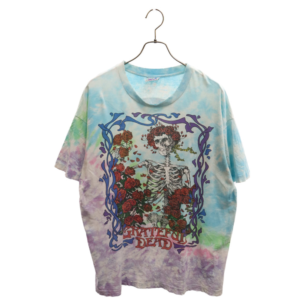 VINTAGE(ヴィンテージ) 90s VINTEGE Grateful Dead グレイトフルデッド タイダイ スカルローズ 両面プリント半袖Tシャツ カットソー ヴィンテージ マルチ