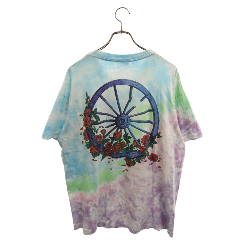 VINTAGE(ヴィンテージ) 90s VINTEGE Grateful Dead グレイトフルデッド タイダイ スカルローズ 両面プリント半袖Tシャツ カットソー ヴィンテージ マルチ