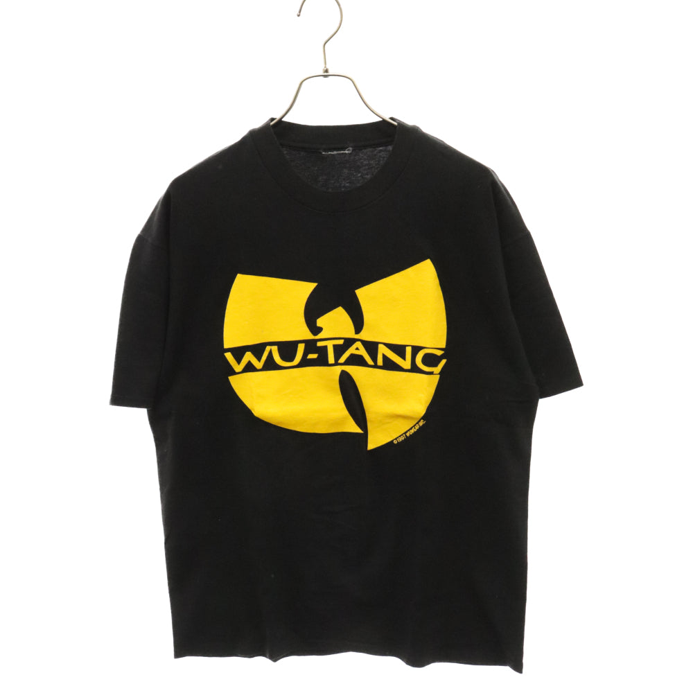 VINTAGE(ヴィンテージ) 90s WU-TANG LOGO ウータンクラン ロゴ プリント 半袖Tシャツ カットソー ブラック/イエロー
