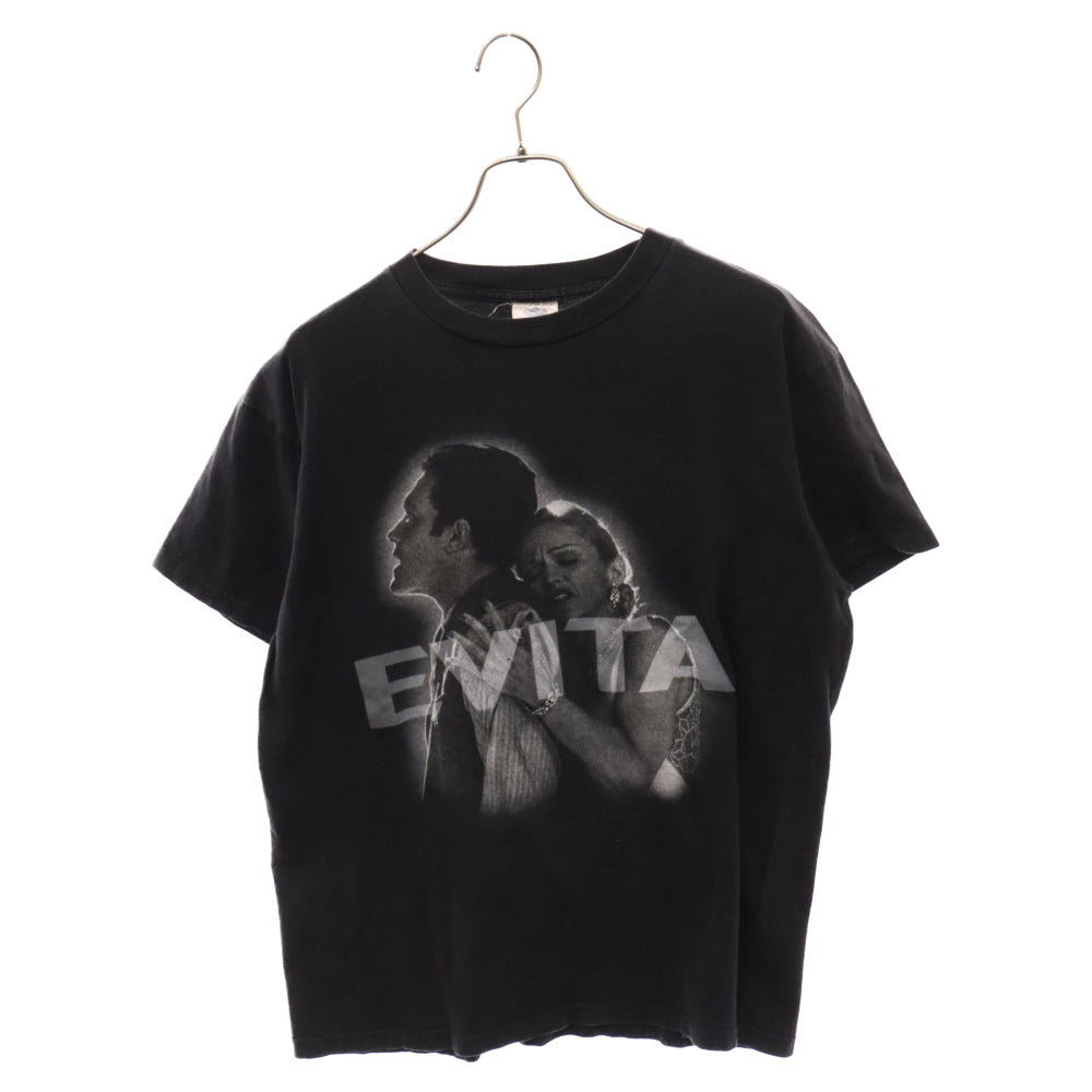 VINTAGE(ヴィンテージ) 90s EVITA エビータ プリント 半袖Tシャツ カットソー ブラック