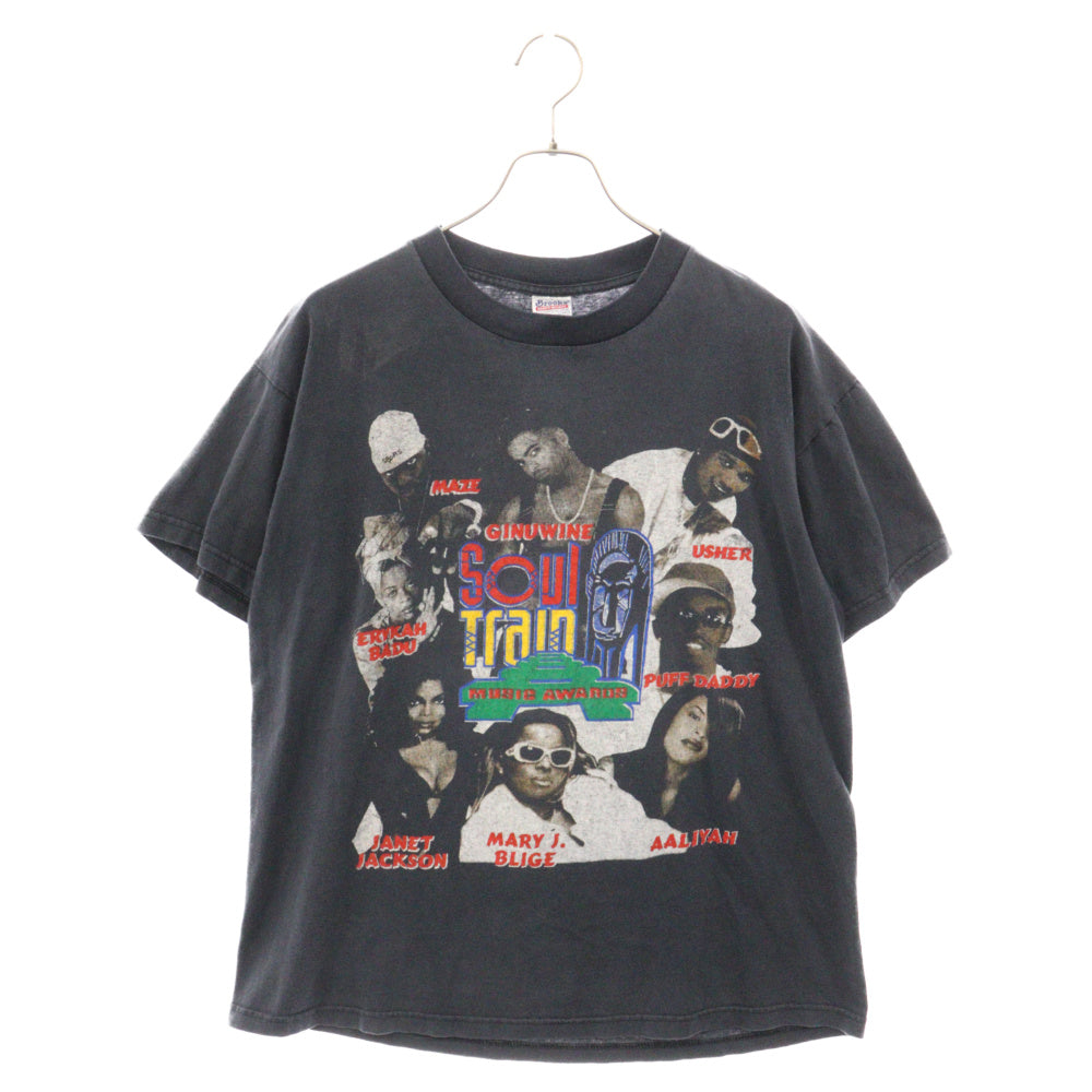 VINTAGE(ヴィンテージ) 90s SOUL TRAIN MUSIC ソウルトレインミュージック ラップ 半袖Tシャツ カットソー ブラック