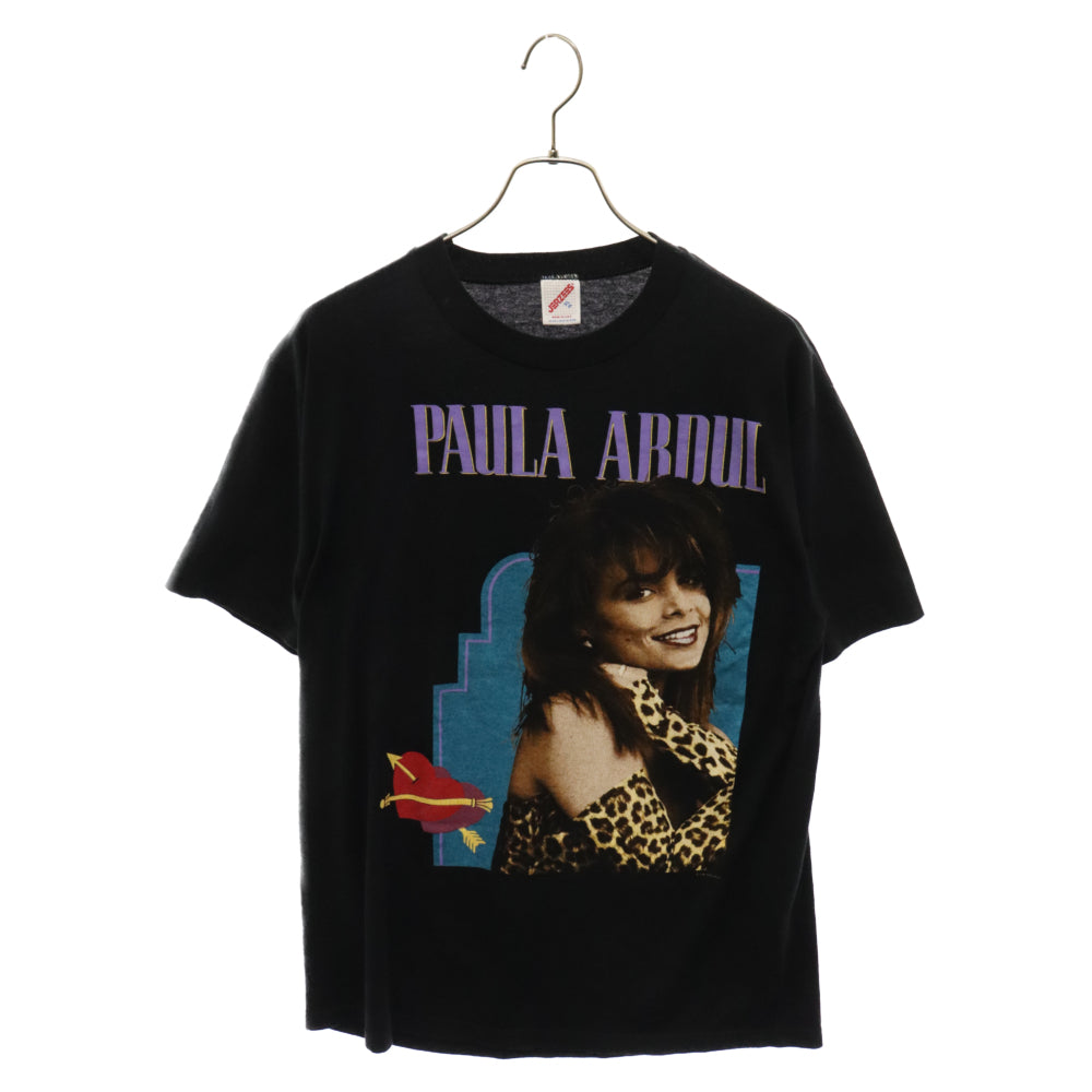 VINTAGE(ヴィンテージ) 90s PAULA ABDUL ポーラ アブドゥル プリント 半袖Tシャツ カットソー ブラック