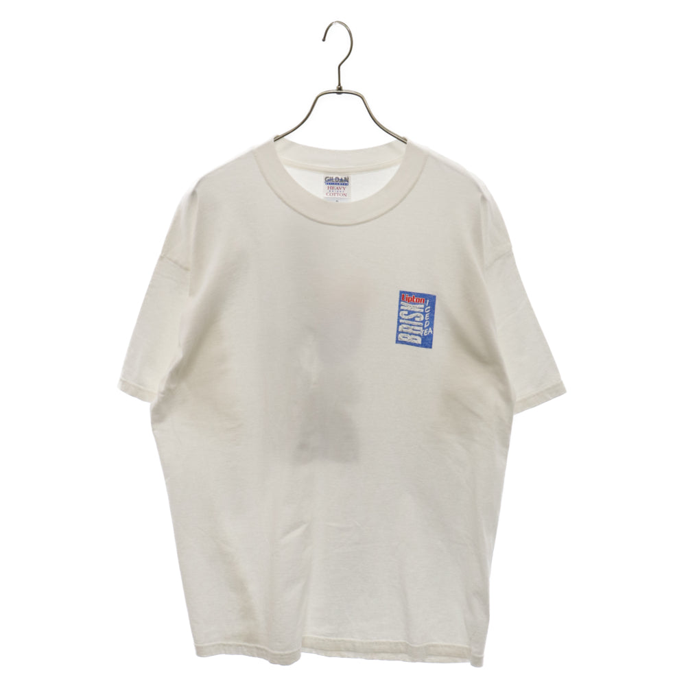 VINTAGE(ヴィンテージ) 00s LIPTON BRUCE WILLIS リプトン ブルースウィルス ププリント 半袖Tシャツ カットソー ホワイト