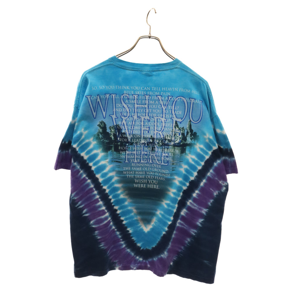 VINTAGE(ヴィンテージ) 90s PINK FLOYD WISH YOU WERE HERE ピンクフロイド タイダイ バンド 半袖Tシャツ カットソー ブルー