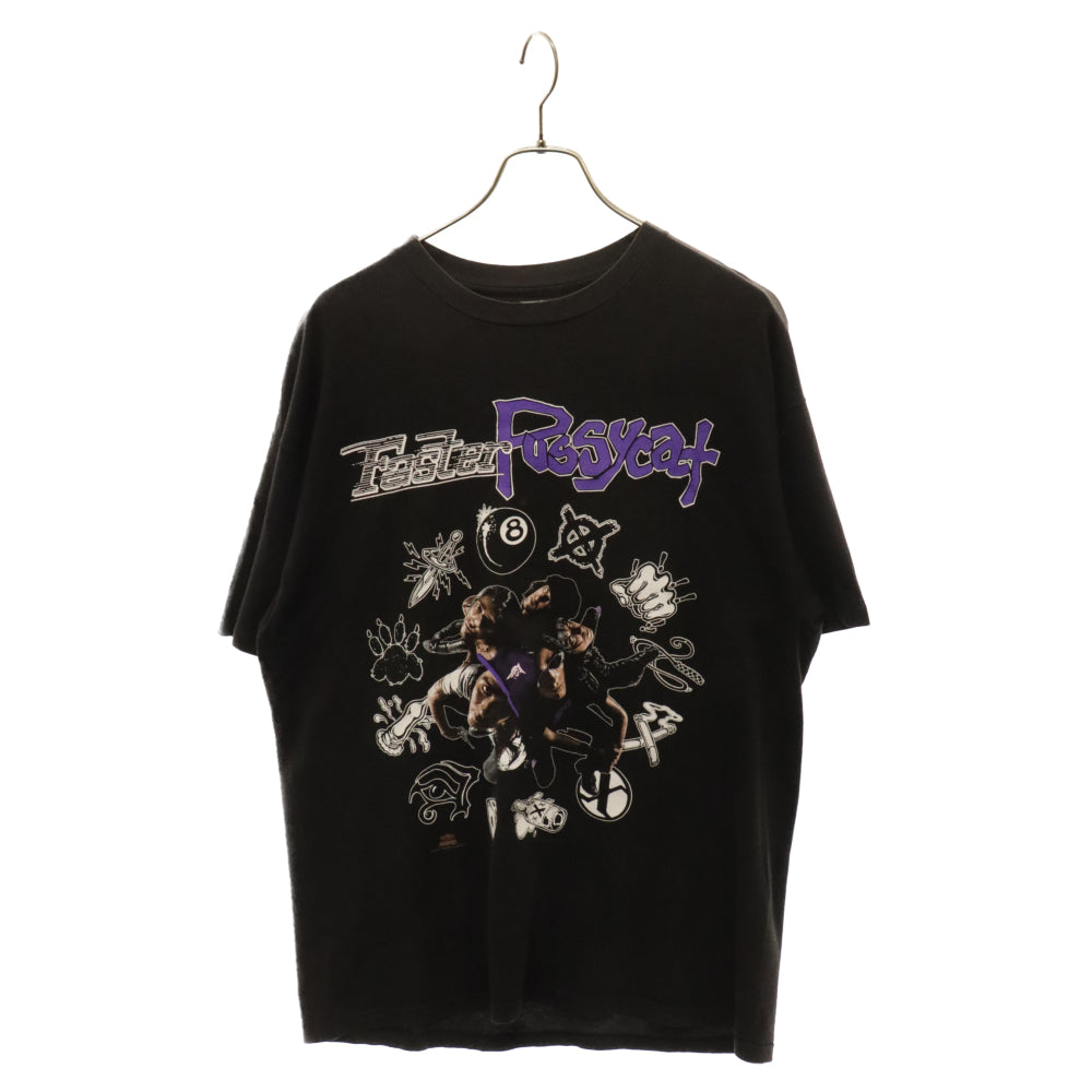 VINTAGE(ヴィンテージ) 90s FASTER PUSSYCAT ファスタープッシーキャット バンドプリント 半袖Tシャツ カットソー ブラック