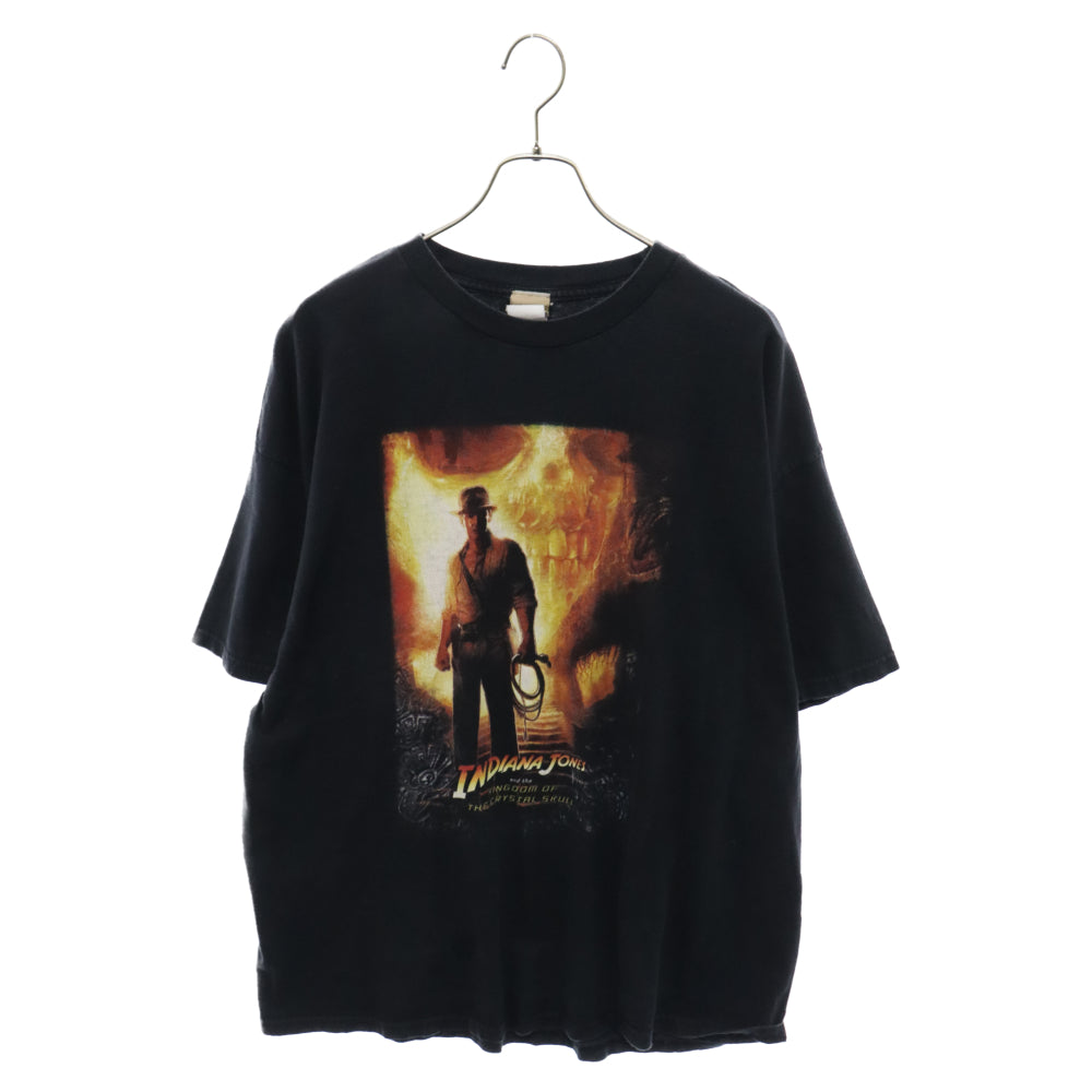 VINTAGE(ヴィンテージ) 00s INDIANA JONES インディジョーンズ ムービー プリント 半袖Tシャツ カットソーブラック