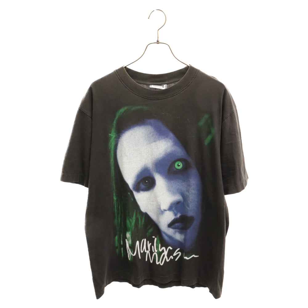 VINTAGE(ヴィンテージ) 00s VINTAGE MARILYN MANSON マリリンマンソン 両面プリント半袖Tシャツ カットソー ヴィンテージ ブラック