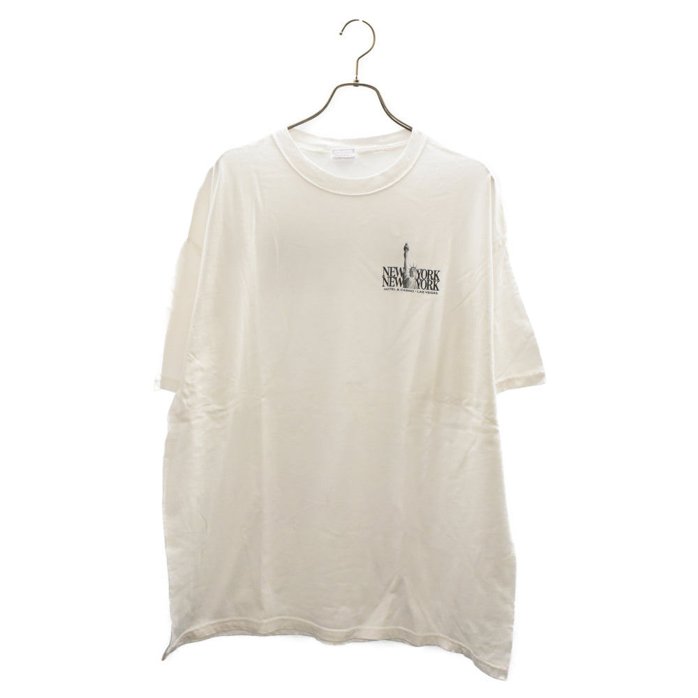 VINTAGE(ヴィンテージ) 00s NEWYORK NEWYORK HOTEL CASINO ニューヨークホテル カジノプリント 半袖Tシャツ カットソー ホワイト