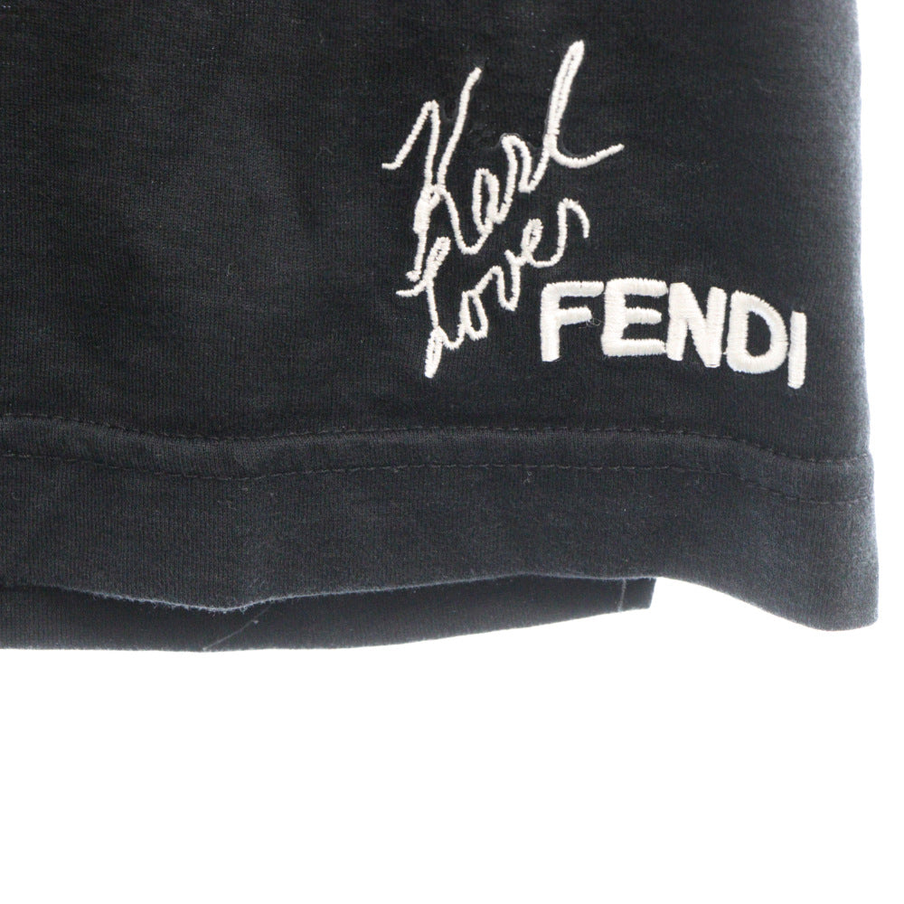 FENDI(フェンディ) FY0626 1YN カールラガーフェルド半袖Tシャツ カットソー ブラック